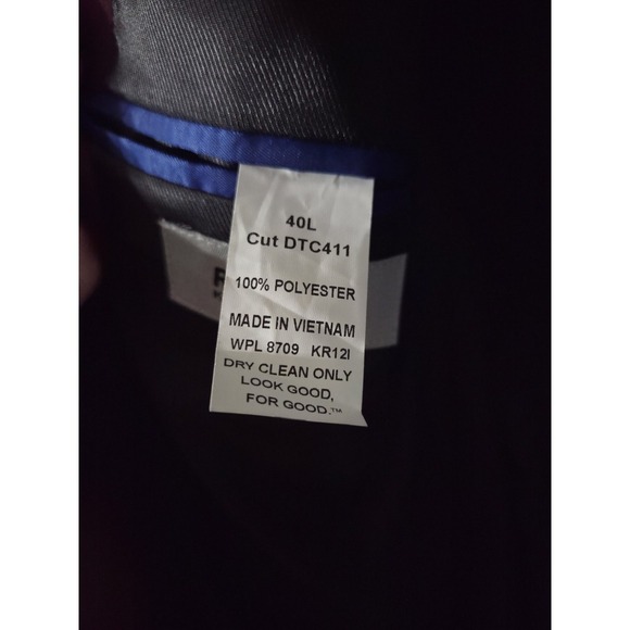 Kenneth Cole Reaction Velvet Sport Coat Blazer Burgundy Maroon, 40L - Picture 3 of 6